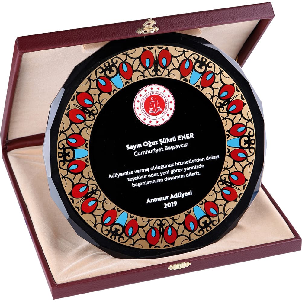 Kutulu Kristal Plaket 25 x 25 cm – EKT-300