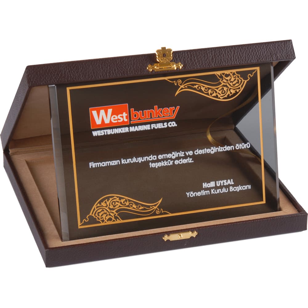 Kutulu Kristal Plaket 15 x 20 cm – EKT-410