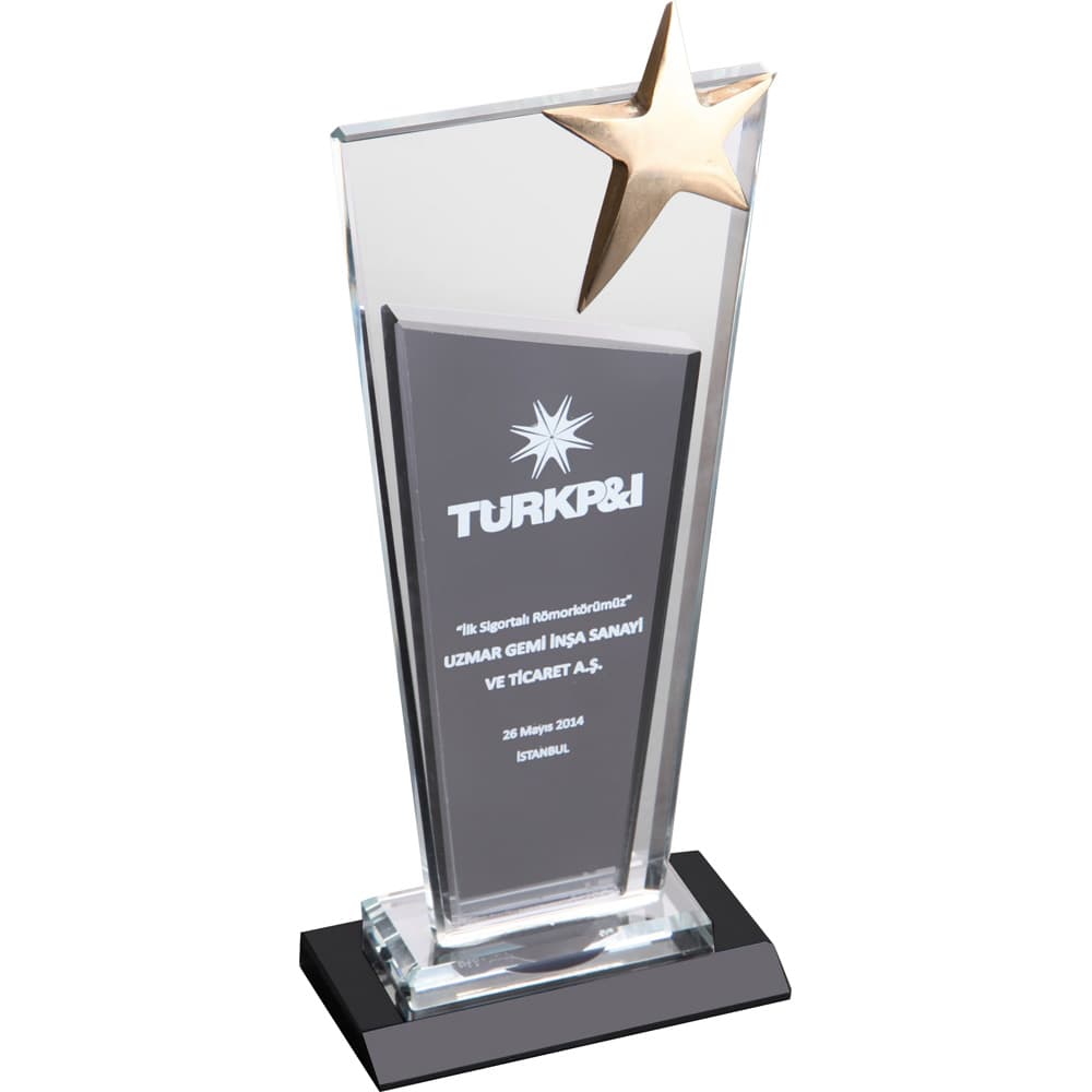 Kristal Plaket 11 x 26 cm – EKT-215