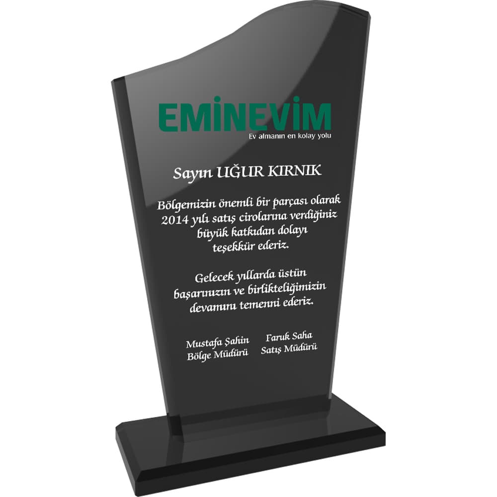 Kristal Plaket Füme – EKT-108-FM
