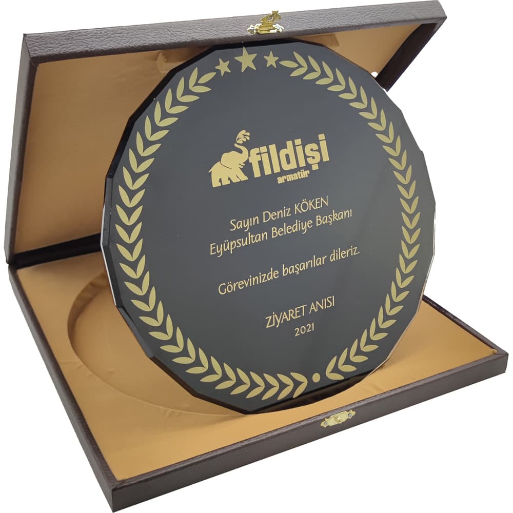 Kutulu Kristal Plaket 25 x 25 cm – EKT-500