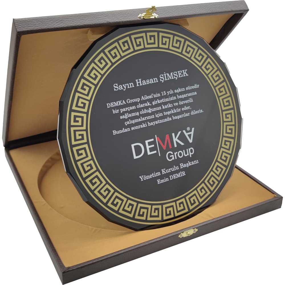 Kutulu Kristal Plaket 25 x 25 cm – EKT-510