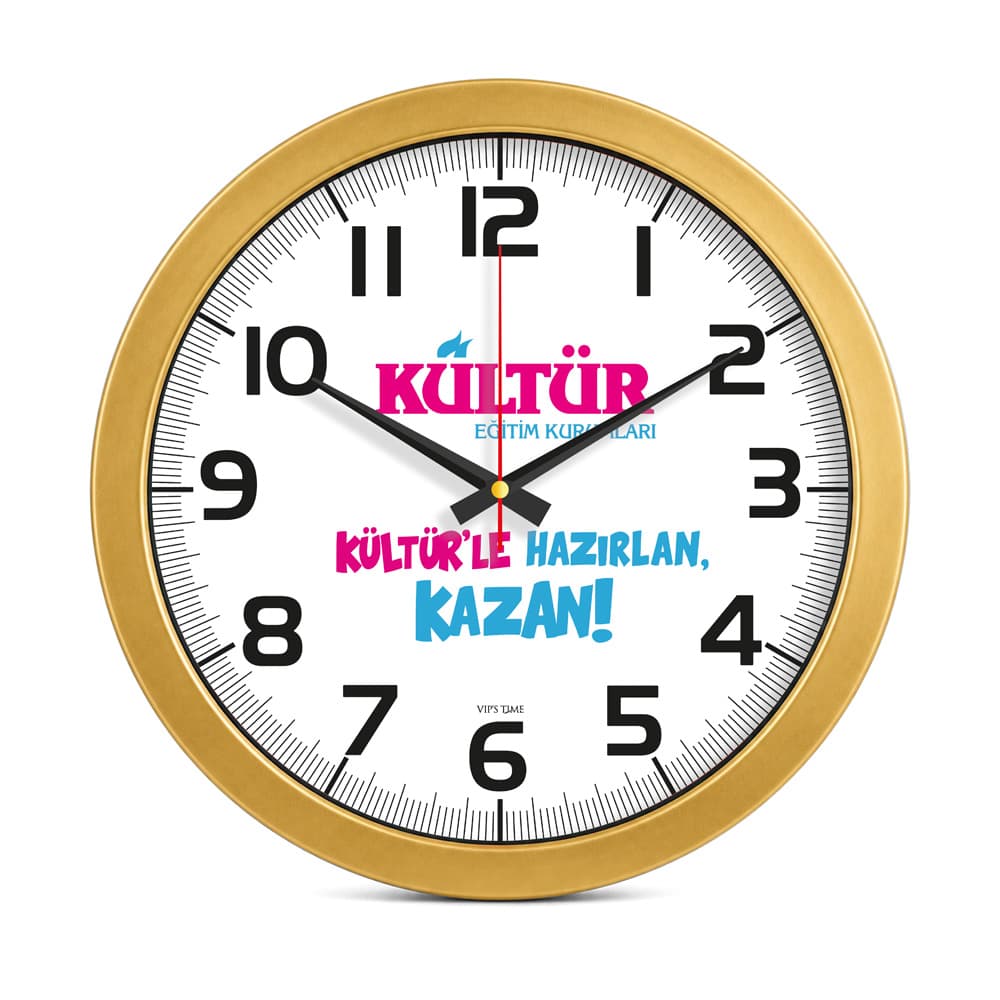Metalize Duvar Saati Altın – V30-570-A