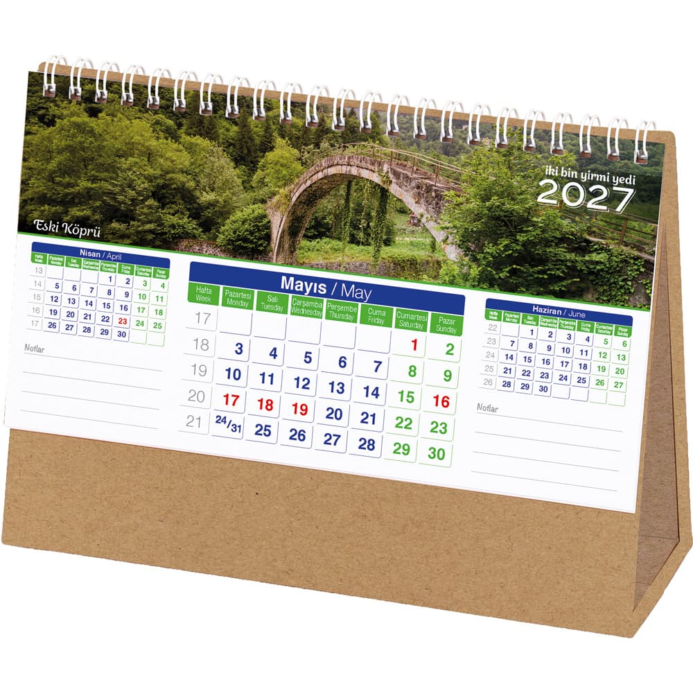Manzara Masa Takvimi Kraft - Taslama – AMT-01-KRFT