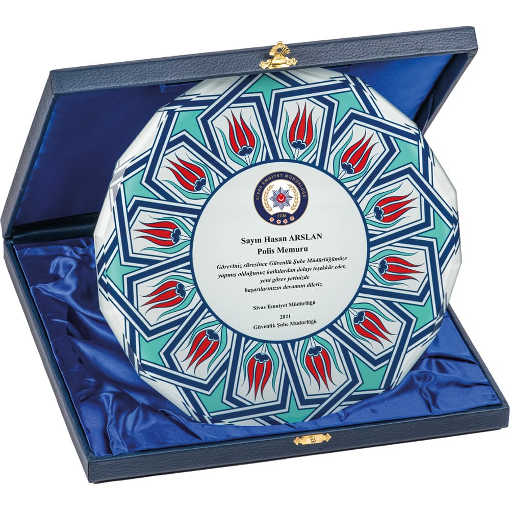 Kutulu Kristal Plaket 25 x 25 cm – EKT-430