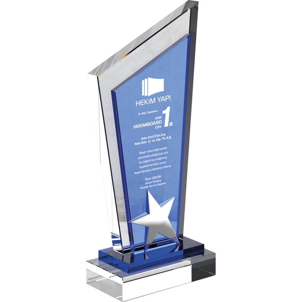 Kristal Plaket 13 x 28 cm – EKT-770